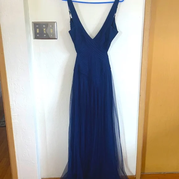 Dresses | Bcbg Navy Blue Ball Gown Dress | Poshmark